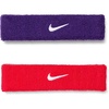 Nike Unisex Adult Dri-FIT Swoosh Headband(Bright crimson/cave purple)