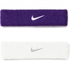 Nike Unisex Adult Dri-FIT Swoosh Headband(White/silver)