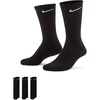 Nike Unisex Adult Everyday Cushioned Training Crew Socks (3-Pack) | Mens and Womens(Black/White)