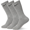 Nike Unisex Adult Everyday Cushioned Training Crew Socks (3-Pack) | Mens and Womens(Carbon Heather/Black)