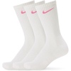 Nike Unisex Adult Everyday Cushioned Training Crew Socks (3-Pack) | Mens and Womens(Pink/Sail/Pink Foam)