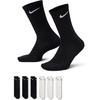 Nike Unisex Adult Everyday Cushioned Training Crew Socks (6-Pack) | Mens and Womens(Black White/White Black)