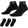 Nike Unisex Adult Everyday Cushioned Training Low Socks (3-Pack) | Mens and Womens(Black/White)