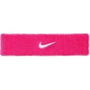 Nike Unisex Adult Swoosh Classic Headband(Vivid pink/white)