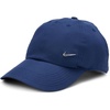 Nike Unisex Big Kids’ Club Dri-FIT Unstructured Metal Swoosh Cap Hat | Boys and Girls(Midnight Navy/Metallic Silver)