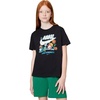 Nike Unisex Big Kids’ Sportswear Club Boxy Rest T-Shirt – Boys and Girls(Black)