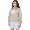 Nike Unisex Big Kids’ Sportswear Club Fleece Hoodie – Boys and Girls Sweatshirt(Cream Light/Multi Color)