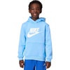 Nike Unisex Big Kids’ Sportswear Club Fleece Hoodie – Boys and Girls Sweatshirt(Football Blue/White)