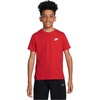 Nike Unisex Big Kids’ Sportswear Club T-Shirt – Boys and Girls(University Red)
