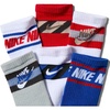 Nike Unisex Kids’ Everyday Cushioned Crew Socks (6-Pack) | Boys and Girls(White/Light Smoke Grey/University Red/Game Royal/Cave Stone)
