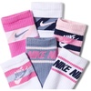 Nike Unisex Kids’ Everyday Cushioned Crew Socks (6-Pack) | Boys and Girls(White/Pink Foam/Ashen Slate/Playful Pink)