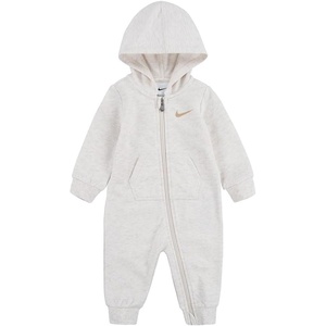 Nike Baby Essentials Full Zip Hooded Coverall(Pale Ivory Heather)