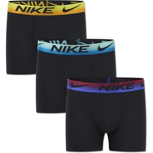 Nike Boys’ Dri-FIT Essentials Micro Multi-Pack Boxer Briefs(Black/Bright Ceramic 3-pack)