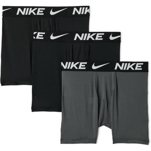 Nike Boys’ Dri-FIT Essentials Micro Multi-Pack Boxer Briefs(Black/Dark Grey 3-pack)