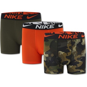 Nike Boys’ Dri-FIT Essentials Micro Multi-Pack Boxer Briefs(Camo/Orange 3-pack)