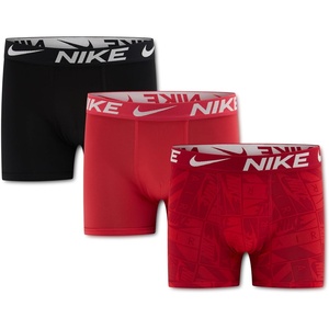 Nike Boys’ Dri-FIT Essentials Micro Multi-Pack Boxer Briefs(Tropical Red)
