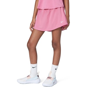 Nike Girls’ One Dri-FIT High-Waisted Skort – Skirt Shorts(Peony/White)
