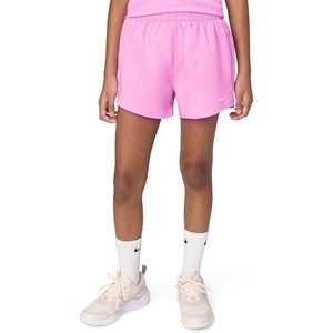 Nike Girls’ One Dri-FIT High-Waisted Woven Training Shorts(Light Magenta/White)