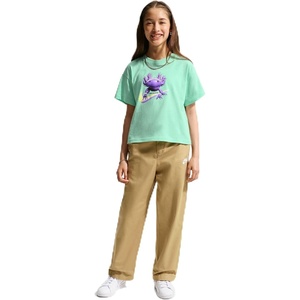 Nike Girls’ Sportswear Boxy Bear T-Shirt(Arctic Green/(Photo))