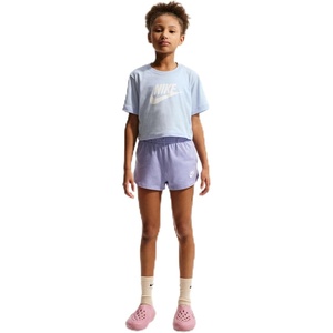Nike Girls’ Sportswear Cropped T-Shirt (Large Swoosh Logo)(Hydrogen Blue)