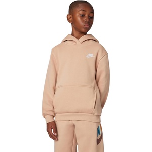 Nike Kids’ Sportswear Club Fleece Pullover Hoodie(Hemp/White)