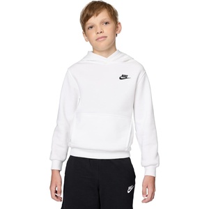 Nike Kids’ Sportswear Club Fleece Pullover Hoodie(White/Black)