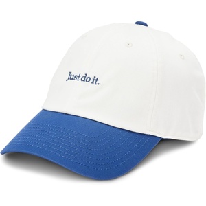 Nike Unisex Adult Club Unstructured Just Do It Cap Hat | Mens and Womens(Sail/Mystic Navy/Mystic Navy)