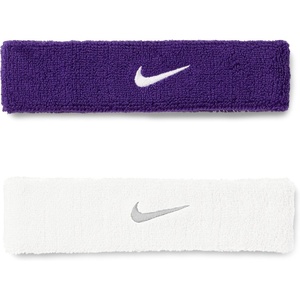 Nike Unisex Adult Dri-FIT Swoosh Headband(White/silver)
