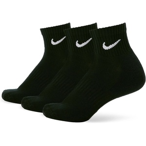 Nike Unisex Adult Everyday Cushioned Training Ankle Socks (3-Pack) | Mens and Womens(Black/White)