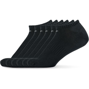 Nike Unisex Adult Everyday Lightweight Training No-Show Socks (6 Pairs) | Mens and Womens(Black/White)