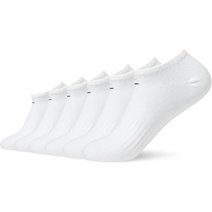 Nike Unisex Adult Everyday Lightweight Training No-Show Socks (6 Pairs) | Mens and Womens(White/Black)