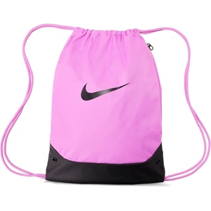 Nike Unisex Adult Gameday Brasilia X Drawstring Bag Backpack (18L) | Mens and Womens(Light Magenta/Black/Black)