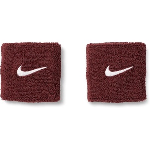 Nike Unisex Adult Swoosh Classic Wristband 2 Pack(Dark team red/white)