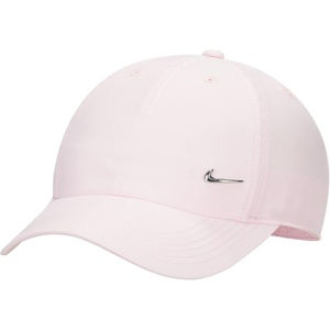 Nike Unisex Big Kids’ Club Dri-FIT Unstructured Metal Swoosh Cap Hat | Boys and Girls(Pink Foam/Metallic Silver)