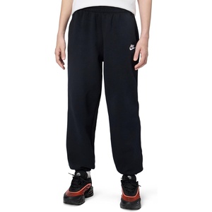 Nike Unisex Big Kids’ Sportswear Club Fleece Loose Pants – Boys and Girls(Black/White)