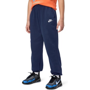 Nike Unisex Big Kids’ Sportswear Club Fleece Loose Pants – Boys and Girls(Midnight Navy/White)