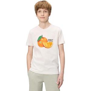 Nike Unisex Big Kids’ Sportswear Club Orange T-Shirt – Boys and Girls(Phantom)