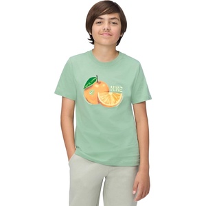Nike Unisex Big Kids’ Sportswear Club Orange T-Shirt – Boys and Girls(Steam)