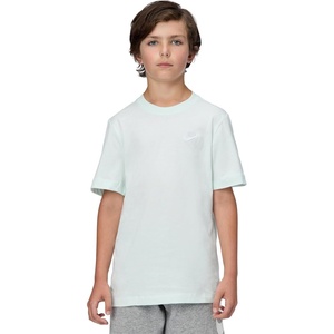 Nike Unisex Big Kids’ Sportswear Club T-Shirt – Boys and Girls(Barely Green/White)