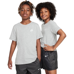 Nike Unisex Big Kids’ Sportswear Club T-Shirt – Boys and Girls(Dark Grey Heather)
