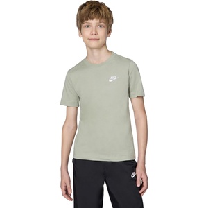 Nike Unisex Big Kids’ Sportswear Club T-Shirt – Boys and Girls(Spruce Fog/White)