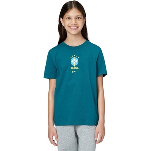 Nike Unisex Big Kids’ Sportswear Club World Cup T-Shirt – Boys and Girls((Bazil) Geode Teal)