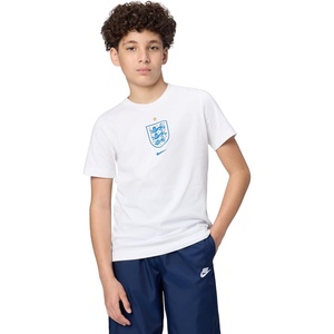 Nike Unisex Big Kids’ Sportswear Club World Cup T-Shirt – Boys and Girls((England) White)