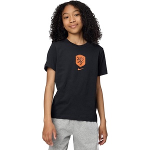 Nike Unisex Big Kids’ Sportswear Club World Cup T-Shirt – Boys and Girls((Netherlands) Black)