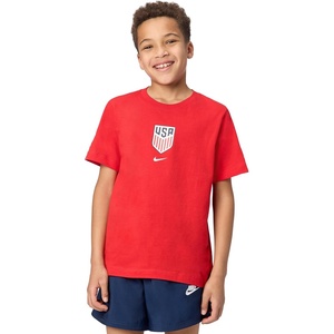 Nike Unisex Big Kids’ Sportswear Club World Cup T-Shirt – Boys and Girls((Usa) University Red)