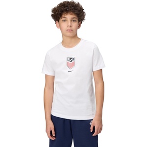 Nike Unisex Big Kids’ Sportswear Club World Cup T-Shirt – Boys and Girls((Usa) White)