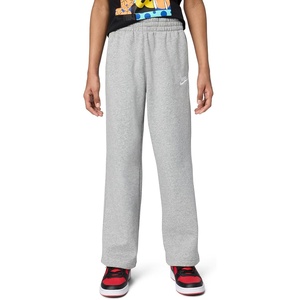 Nike Unisex Big Kids’ Sportswear Loose Open-Hem Pants – Boys and Girls(Dark Grey Heather/White)