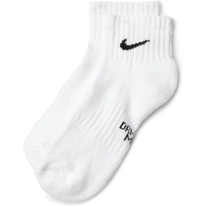 Nike Unisex Kids’ Everyday Cushioned Ankle Socks (6-Pack) | Boys and Girls(White/Black)