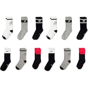 Nike Unisex Kids’ Everyday Cushioned Crew Socks (6-Pack) | Boys and Girls(화이트/블랙/그레이)