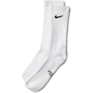 Nike Unisex Kids’ Everyday Cushioned Crew Socks (6-Pack) | Boys and Girls(White/Black)